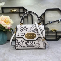 Buy Classic Dolce & Gabbana Origianl Leather 4137 White Graffiti