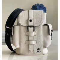 Top Grade Louis Vuitton Christopher XS Backpack Taurillon Leather M58495 White