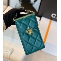 Good Quality CHANEL Mobile phone case Card Holder AP1188 Green