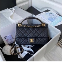 New Style Chanel Flap Shoulder Bag Original leather AS2438 black