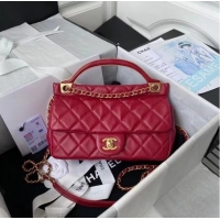 Cheap Price Chanel Flap Shoulder Bag Original leather AS2438 red