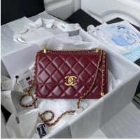 Shop Discount Chanel Flap Shoulder Bag Original leather AS2649 Wine