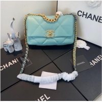 Buy Discount CHANEL 19 Flap Bag AS1160 AS1161 AS1162 Blue Sky