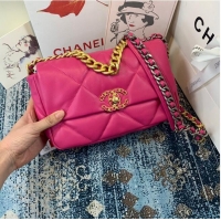 Perfect Discount CHANEL 19 Flap Canvas Bag AS1160 AS1161 AS1162 Rose