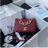 Cheapest Chanel Flap Shoulder Bag Original leather AS2638 Wine