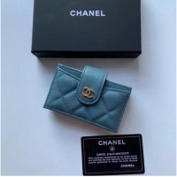 Buy Discount Chanel card holder AP0342 blue