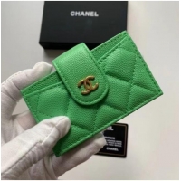 Fashion Cheapest Chanel card holder AP0342 green