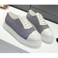 Discount Chanel Striped Lace-ups Sneakers G37238 Black 2021