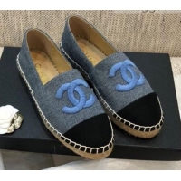 Most Popular Chanel Denim Espadrilles G29762 Grey 2021