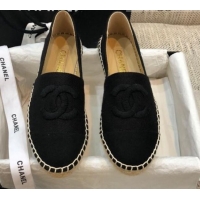 Low Cost Chanel Denim Espadrilles G29762 Black 2021