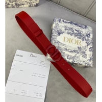 Buy Inexpensive DIOR-ID BELT Raspberry Smooth Calfskin 30 MM B0110UM Red