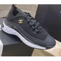 Unique Grade Chanel Suede Sneakers 061007 Black 2021