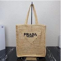 Latest Styles Prada Raffia tote bag 1CH393 Biscuits