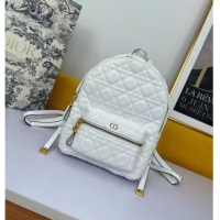 Top Quality SMALL DIOR BACKPACK Cannage Lambskin M9222U WHITE