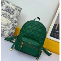 Low Cost SMALL DIOR BACKPACK Cannage Lambskin M9222U green