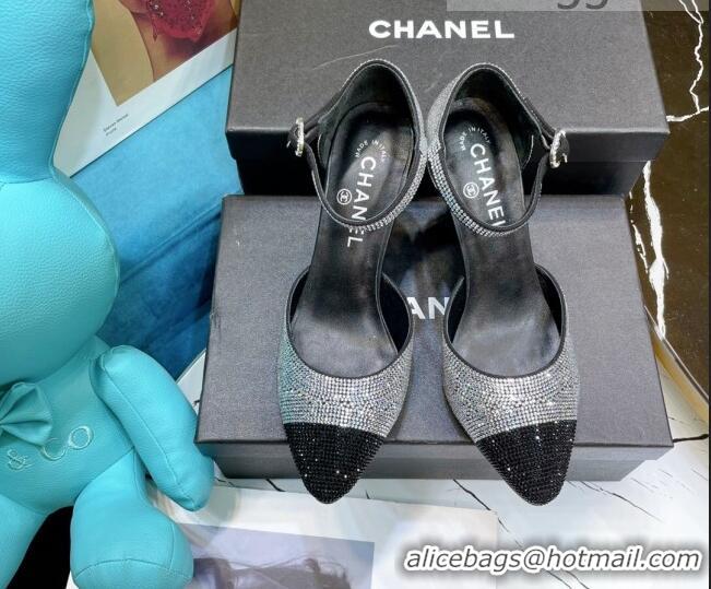 Low Price Chanel Crystal Wedge Pumps 080901 Silver 2021