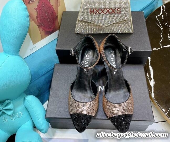 Super Quality Chanel Crystal Wedge Pumps 080901 Gold 2021