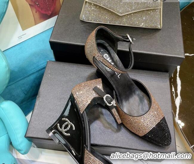 Super Quality Chanel Crystal Wedge Pumps 080901 Gold 2021