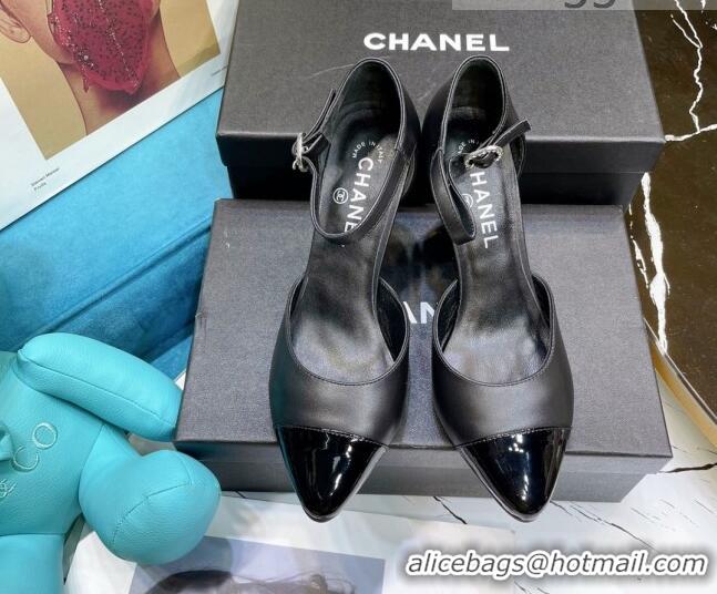 Luxury Cheap Chanel Calfskin Wedge Pumps 080904 Black 2021