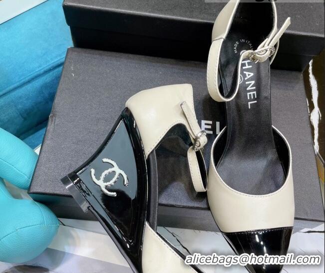 Good Taste Chanel Calfskin Wedge Pumps 080904 White 2021