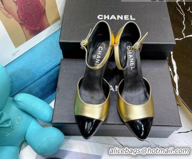 Cheap Price Chanel Calfskin Wedge Pumps 080904 Gold 2021