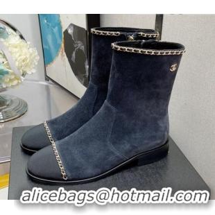 Good Product Chanel Suede Chain Short Boots G37826 Gray 2021