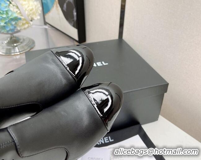 Best Price Chanel Elastic Leather Ankle Boots 5.5cm 081235 Black