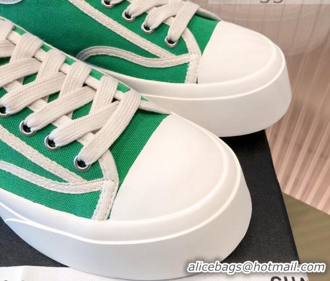 Good Quality Chanel Canvas Platfrom Sneakers 081414 Green 2021