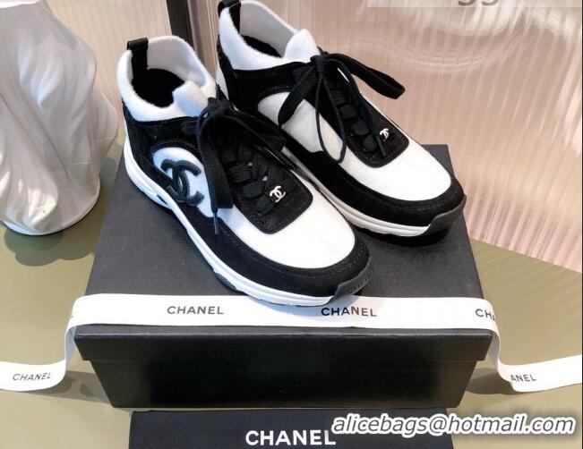 Unique Style Chanel Fabric & Suede Sneakers G38033 White 2021