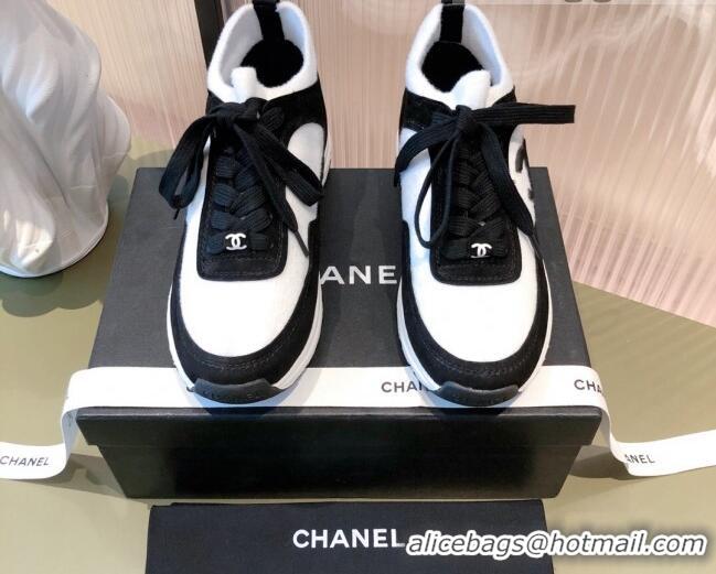 Unique Style Chanel Fabric & Suede Sneakers G38033 White 2021