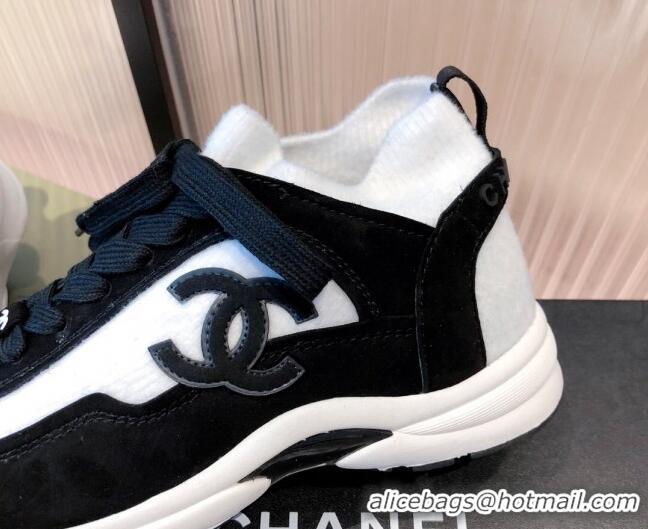 Unique Style Chanel Fabric & Suede Sneakers G38033 White 2021