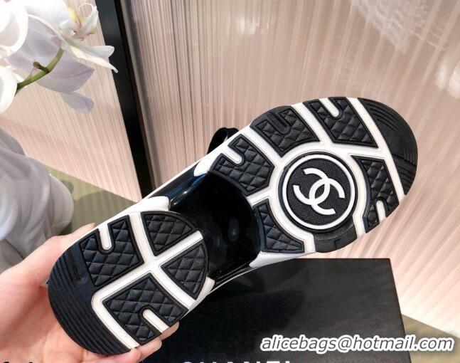 Stylish Chanel Fabric & Suede Sneakers G38033 Black 2021