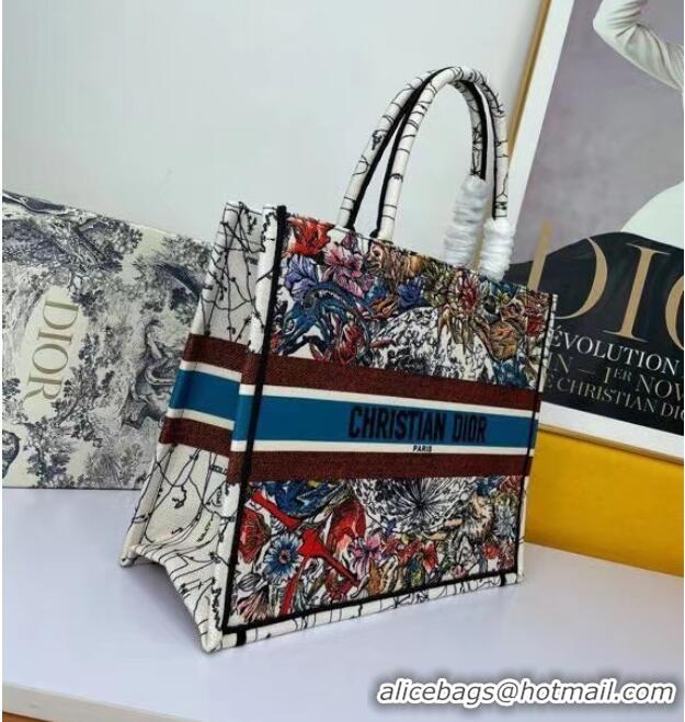 Top Grade DIOR BOOK TOTE Latte Multicolor Dior Constellation Embroidery M1286Z