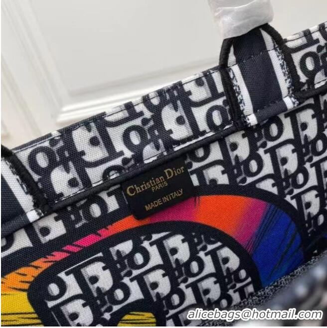 Low Cost DIOR BOOK TOTE Multicolor Embroidery M1297ZR-10