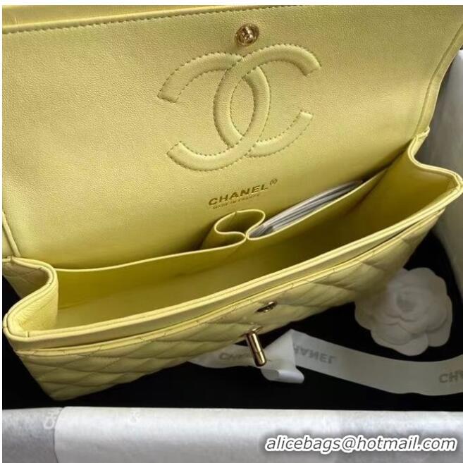 Low Price Chanel classic handbag Lambskin & gold Metal A01112 yellow