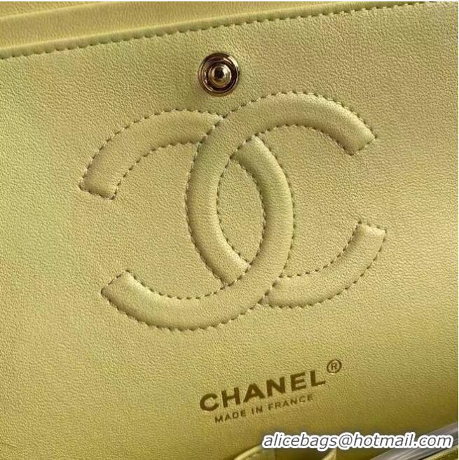 Low Price Chanel classic handbag Lambskin & gold Metal A01112 yellow