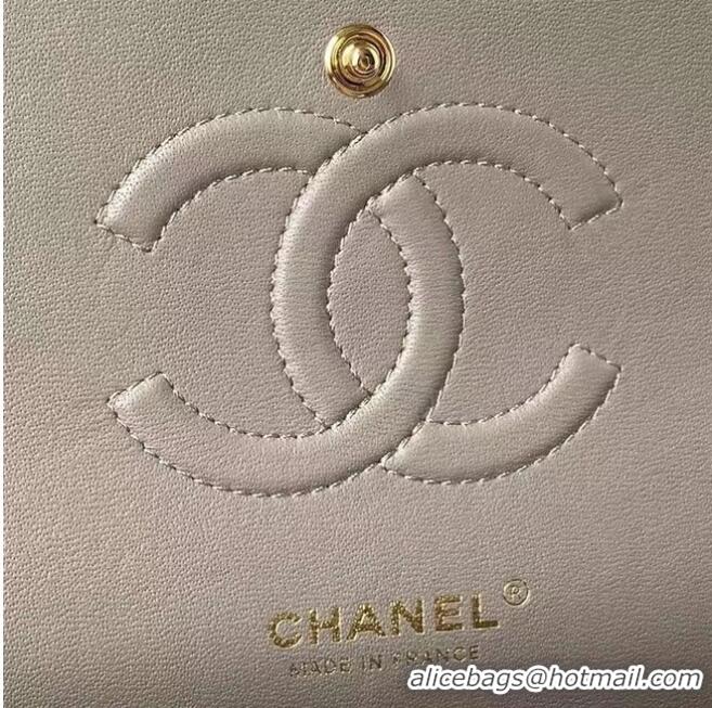 Good Quality Chanel classic handbag Lambskin & gold Metal A01112 grey