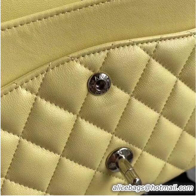 Well Crafted Chanel classic handbag Lambskin & silver Metal A01112 yellow