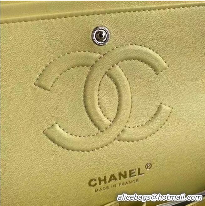 Well Crafted Chanel classic handbag Lambskin & silver Metal A01112 yellow