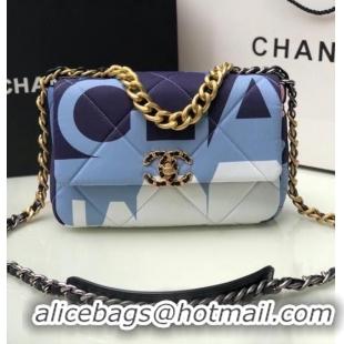 Fashion Discount Chanel 19 flap bag AS1160 blue