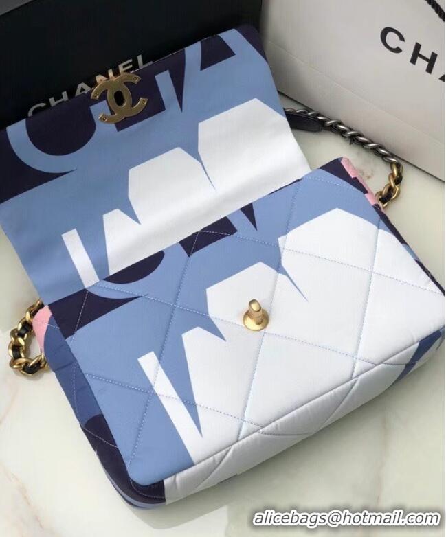 Fashion Discount Chanel 19 flap bag AS1160 blue