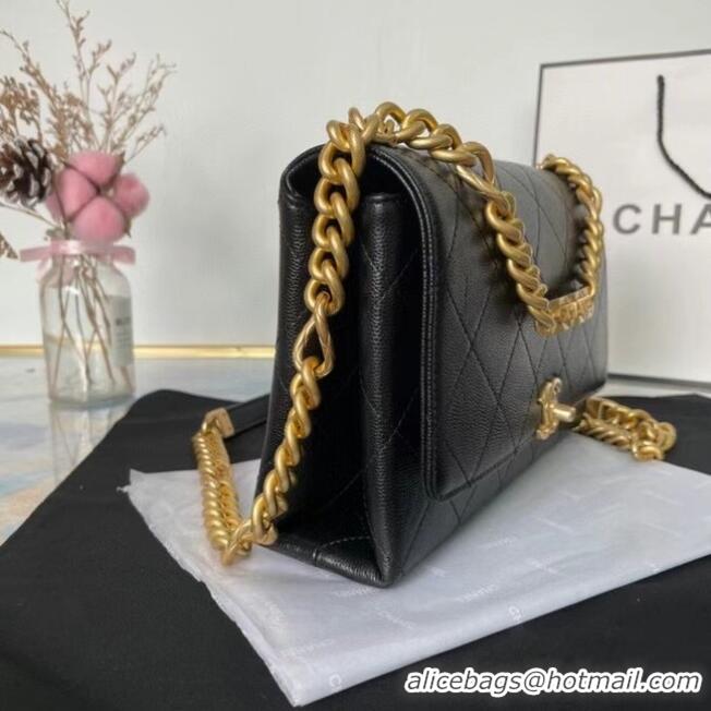 Grade Cheap Chanel Flap Shoulder Bag Original leather AS2764 black