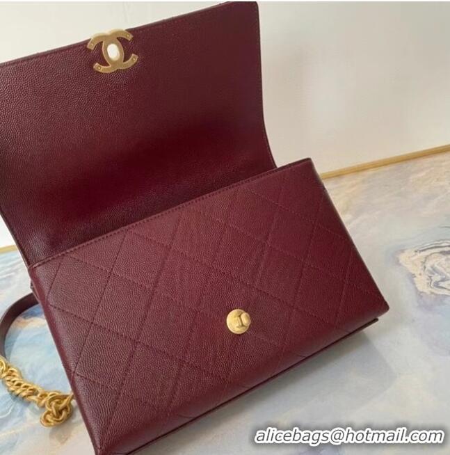 Promotional Chanel Flap Shoulder Bag Original leather AS2764 Wine