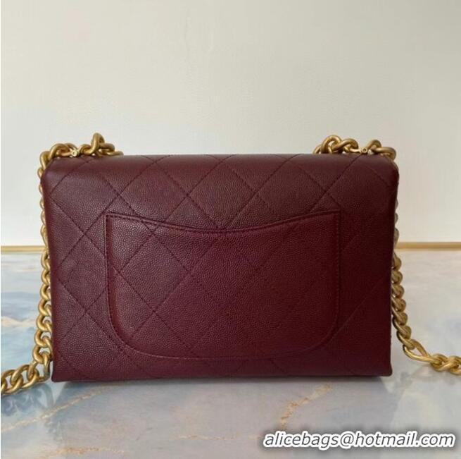 Promotional Chanel Flap Shoulder Bag Original leather AS2764 Wine