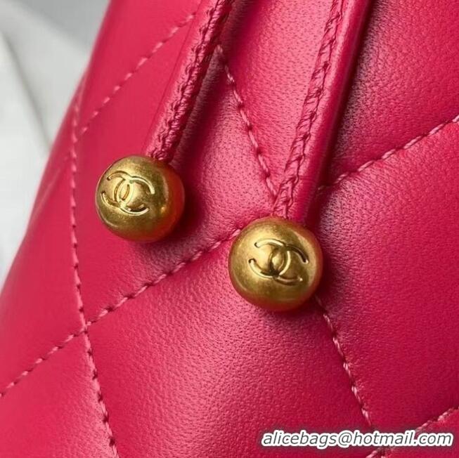 Buy Classic Chanel Drawstring Bag Lambskin & Gold Metal AP2257 Red