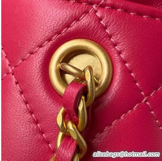 Buy Classic Chanel Drawstring Bag Lambskin & Gold Metal AP2257 Red