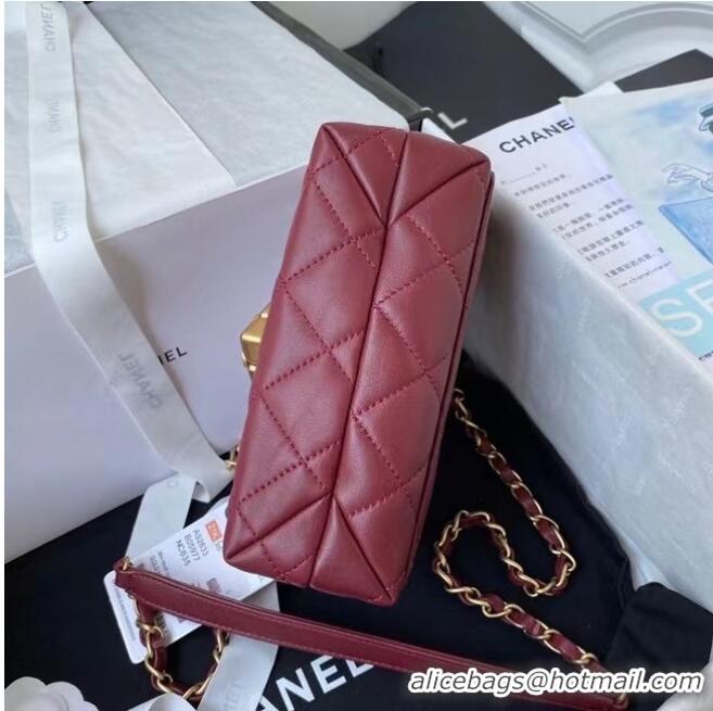 New Style Chanel Flap Shoulder Bag Original leather AS2633 Wine