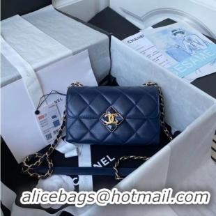 Buy Inexpensive Chanel Flap Shoulder Bag Original leather AS2633 blue