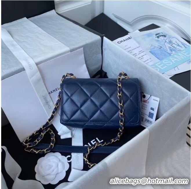 Buy Inexpensive Chanel Flap Shoulder Bag Original leather AS2633 blue