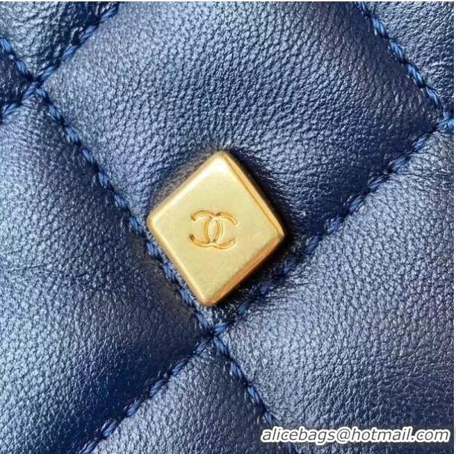 Buy Inexpensive Chanel Flap Shoulder Bag Original leather AS2633 blue